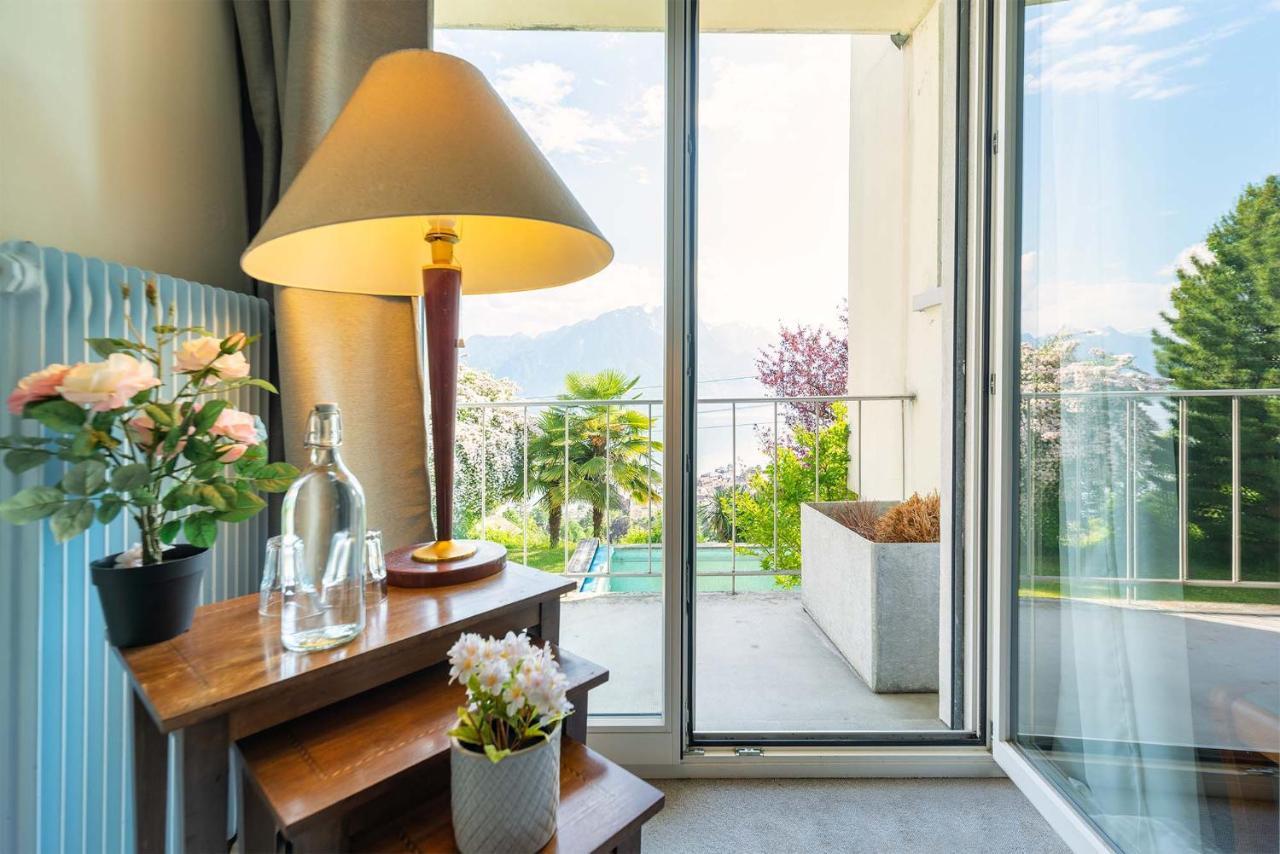 Rooms In Splendid Apartment With Parking-Stunning Lake View Montreux Eksteriør billede