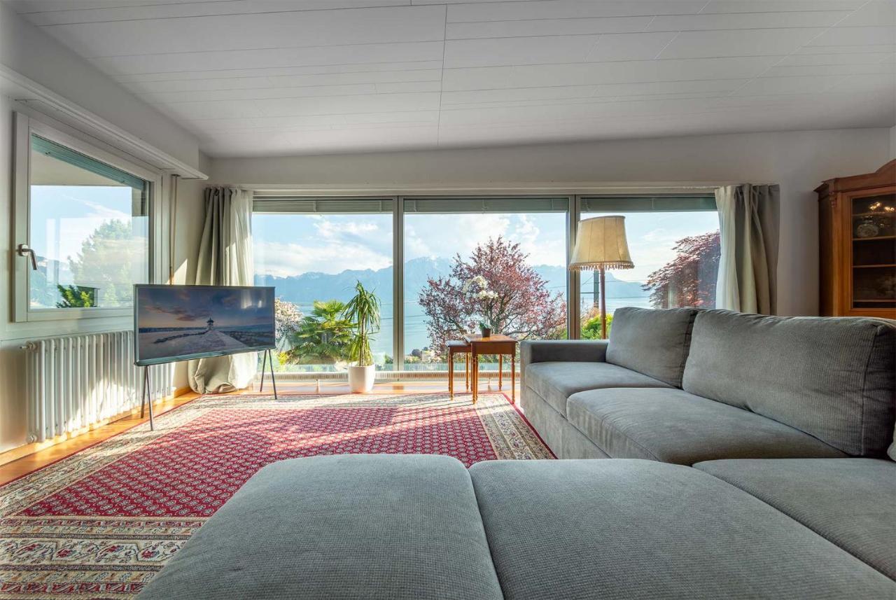 Rooms In Splendid Apartment With Parking-Stunning Lake View Montreux Eksteriør billede