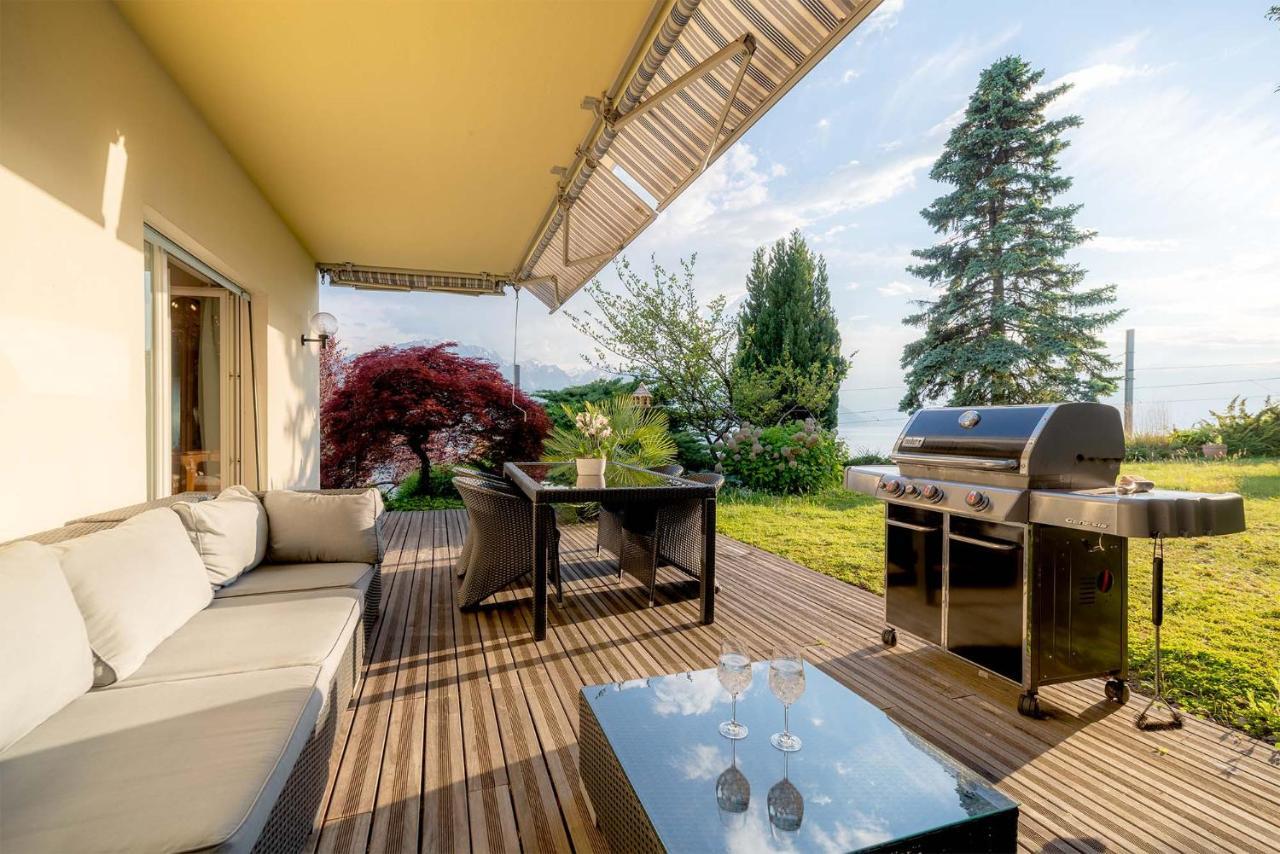 Rooms In Splendid Apartment With Parking-Stunning Lake View Montreux Eksteriør billede